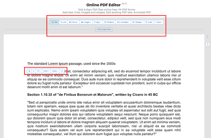 Online pdf editor